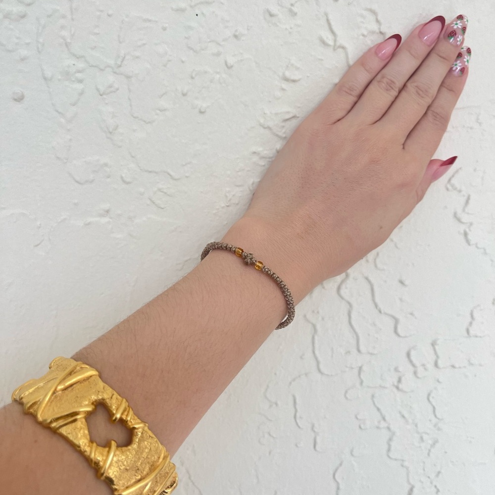 Susan Shaw Gold Textured Bangle - Picture 4 of 6